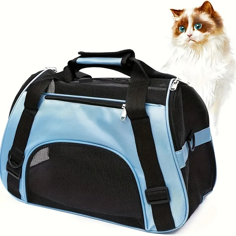 1pc Portable Pet Cage for Cats and Dogs - Airline Approved, Foldable and Convenient - Ideal for Travel and Outdoor Activities Purple