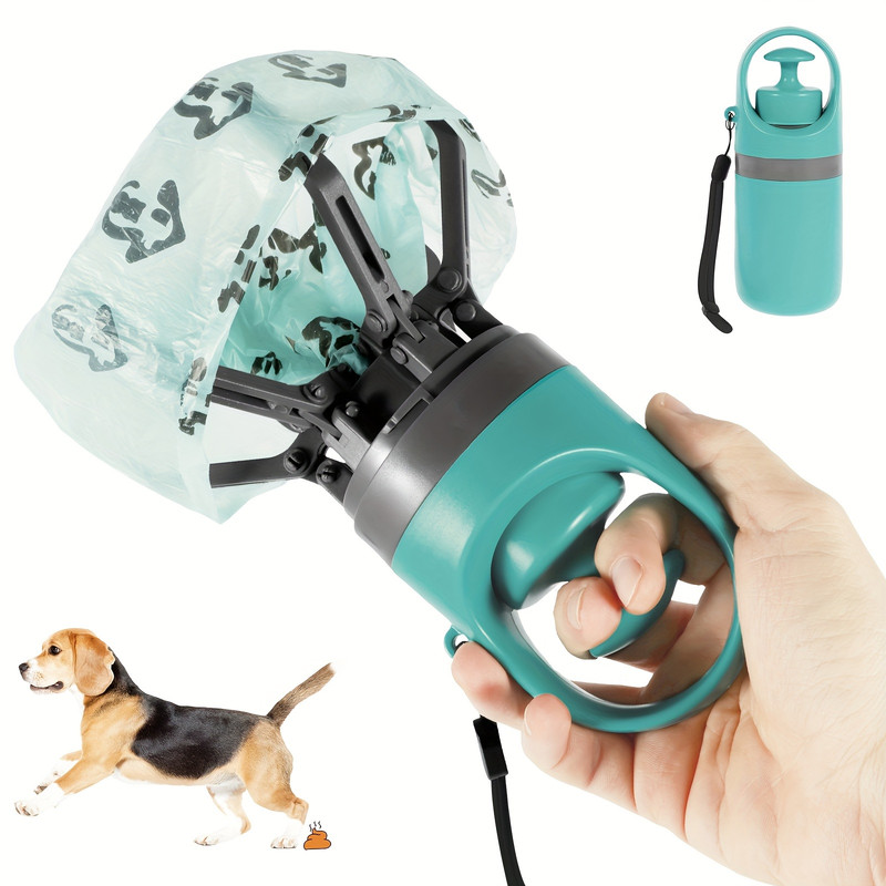 Pet toilet portable outdoor garbage bag dog toilet six-claw shovel dispenser