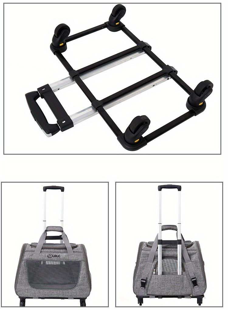One-for-two pet cat bag: the ultimate wheeled cat transporter for your furry friends!