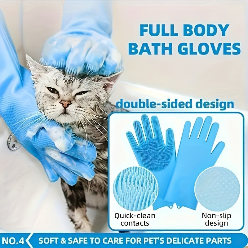 6-piece pet grooming tool set - includes comb, microfiber towel, bath mitt, hair removal needle - the essential pet care set for shiny coats that requires no power - 8
