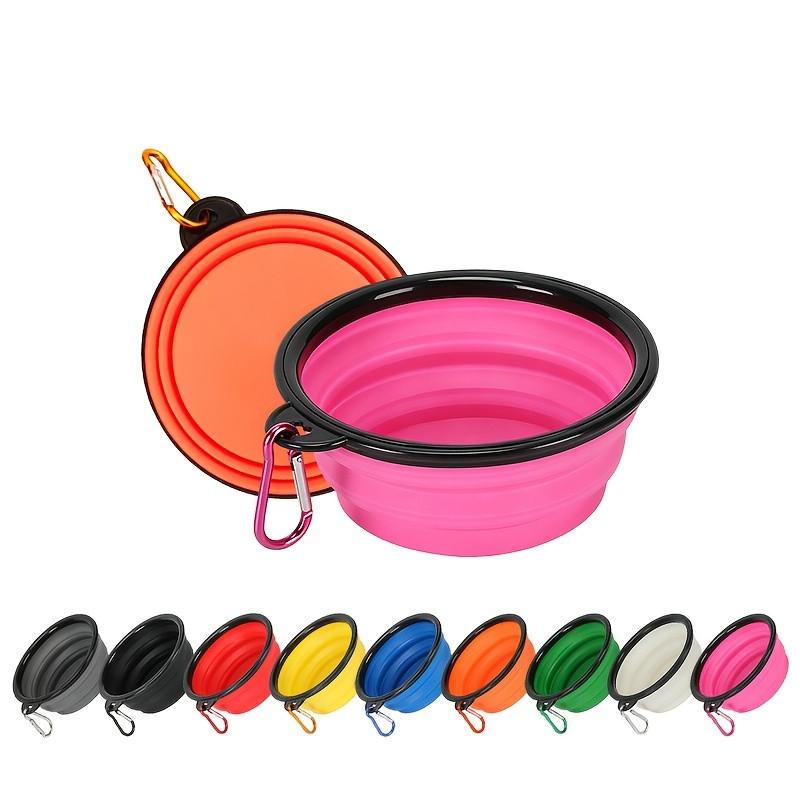 Pet supplies folding bowl portable pet folding bowl travel dog bowl dog basin 350ML dog food bowl dog food cat food bowl water bowl telescopic dog bowl