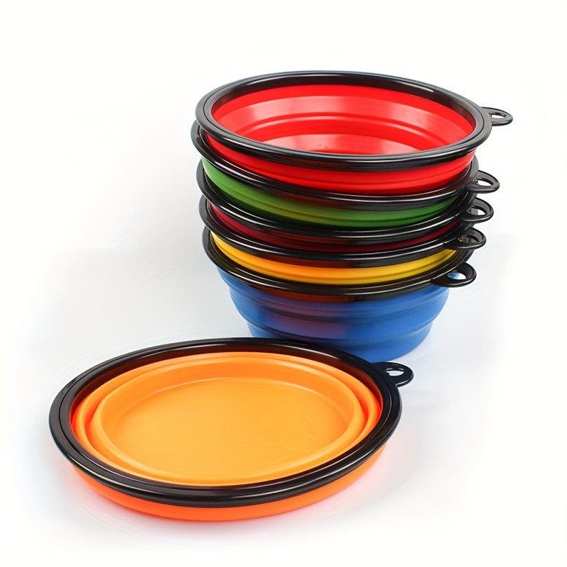 Pet supplies folding bowl portable pet folding bowl travel dog bowl dog basin 350ML dog food bowl dog food cat food bowl water bowl telescopic dog bowl - 7