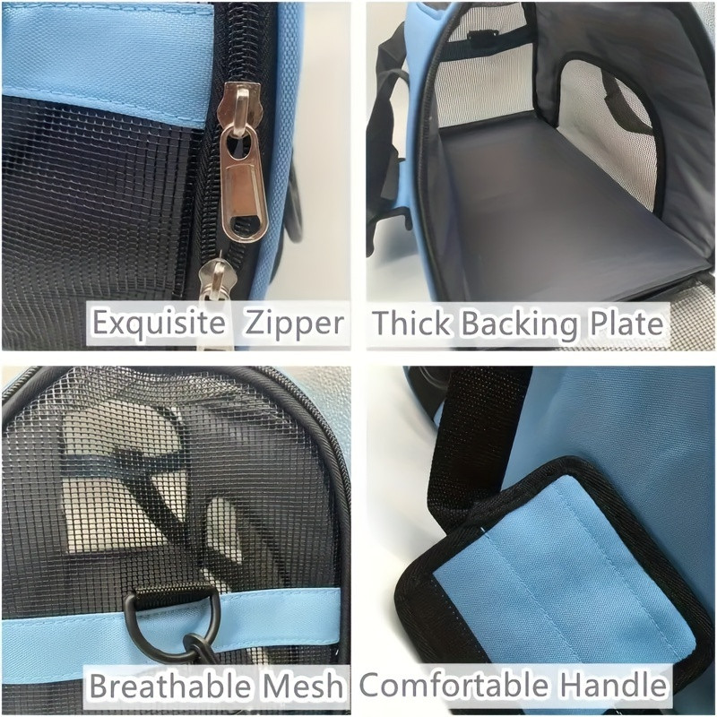 1pc Portable Pet Cage for Cats and Dogs - Airline Approved, Foldable and Convenient - Ideal for Travel and Outdoor Activities Purple - 6