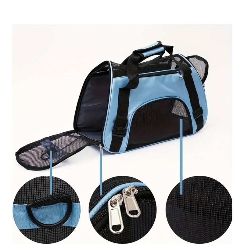 1pc Portable Pet Cage for Cats and Dogs - Airline Approved, Foldable and Convenient - Ideal for Travel and Outdoor Activities Purple - 8