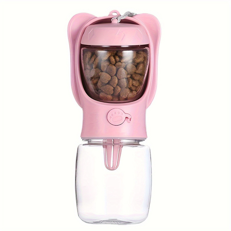 Dog Water Bottle, Portable Pet Water Bottle with Food Container, Outdoor Portable Water Fountain for Cats, Puppies, Pet Walking, Hiking, Travel, Puppy Necessities, Dog Supplies