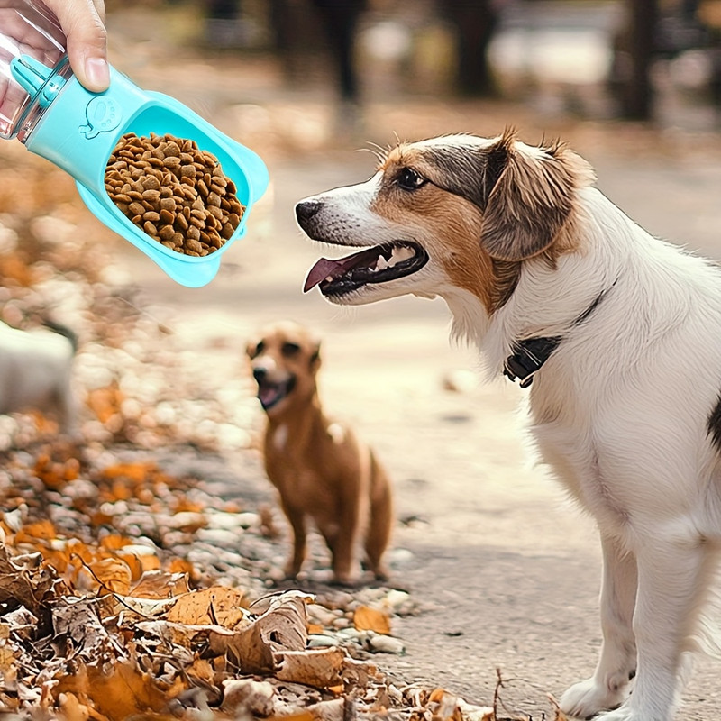 Dog Water Bottle, Portable Pet Water Bottle with Food Container, Outdoor Portable Water Fountain for Cats, Puppies, Pet Walking, Hiking, Travel, Puppy Necessities, Dog Supplies - 7
